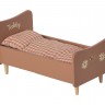 Деревянная кровать для мамы Мишки Тедди, розовая Maileg 