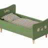 Деревянная кровать для папы Мишки Тедди, зеленая