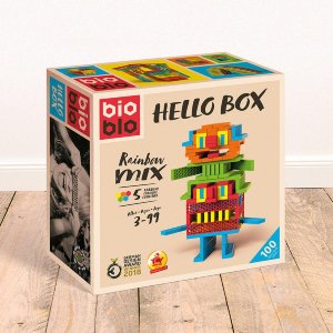 Экоконструктор Bioblo HELLO BOX / RAINBOW MIX