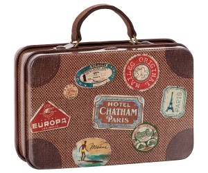 Металлический дорожный чемодан коричневый Maileg
